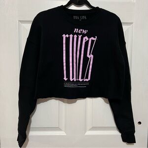 💗 Dua Lipa -‎ Women’s Cropped “New Rules” Pullover